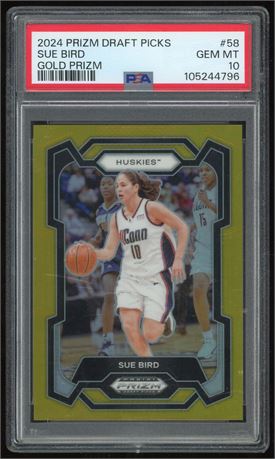 2024 Prizm Draft Picks #58 Sue Bird Gold Prizm 5/10 PSA 10