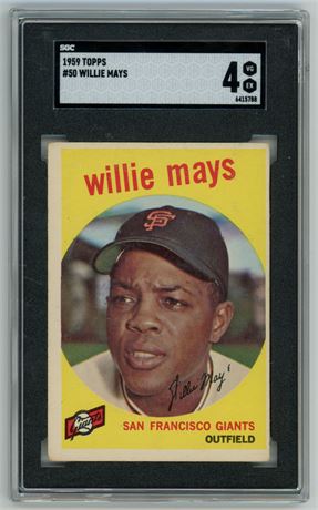 1959 Topps #50 Willie Mays SGC 4 VGEX