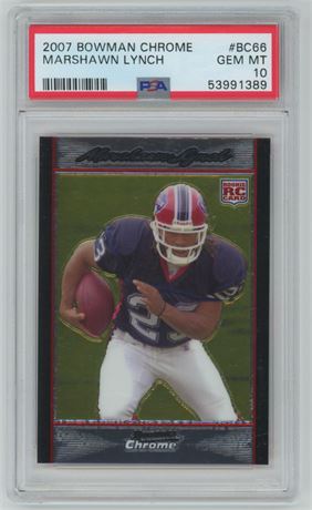2007 Bowman Chrome Marshawn Lynch RC PSA 10 GEM MINT
