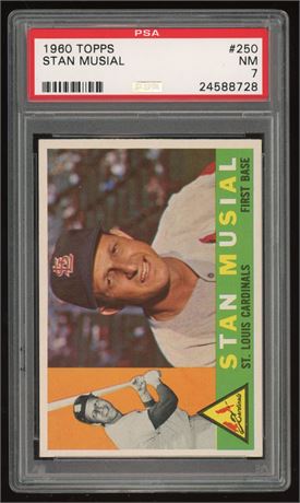 1960 Topps #250 Stan Musial PSA 7 NM