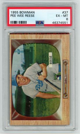 1955 Bowman #37 Pee Wee Reese PSA 6 EXMT