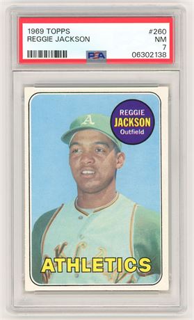 1969 Topps #260 Reggie Jackson RC PSA 7 NM