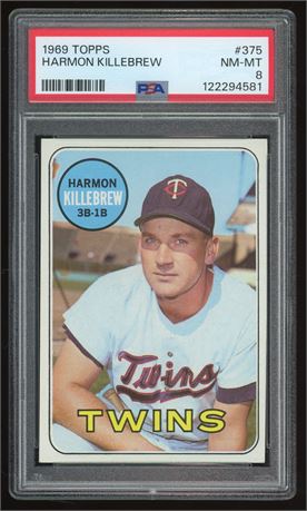1969 Topps #375 Harmon Killebrew PSA 8 NMMT