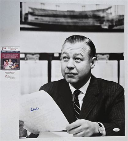Lee MacPhail Autographed 16x20 Photo JSA