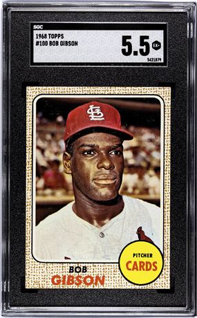 1968 Topps #100 Bob Gibson SGC 5.5 EX+