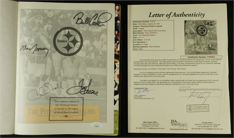 1996 The Pittsburgh Steelers Hard Cover Autographed JSA Certified Book