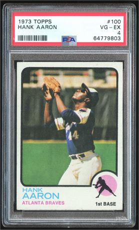 1973 #100 Hank Aaron PSA 4 VG-EX