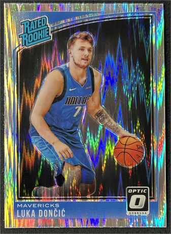 2018-19 Donruss Optic #177 Shock Prizm Luka Doncic Rated Rookie