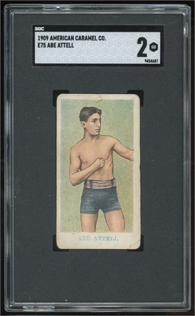 1909 E75 American Caramel Abe Attell SGC 2 GOOD