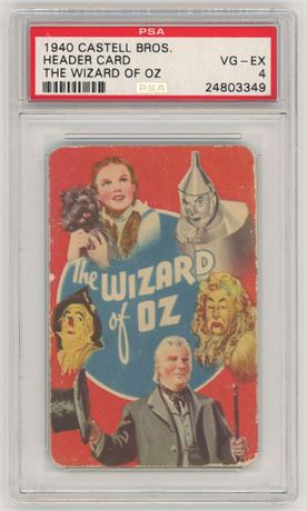 1940 Castell Bros Header Card The Wizard of Oz PSA 4 VGEX Only 25 Higher