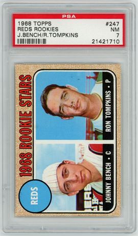 1968 Topps #247 Johnny Bench RC PSA 7 NM
