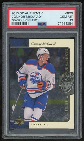 2015 SP Authentic Connor McDavid RC '95-'96 SP Retro PSA 10 GEM MINT