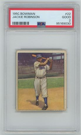 1950 Bowman #22 Jackie Robinson PSA 2 GOOD