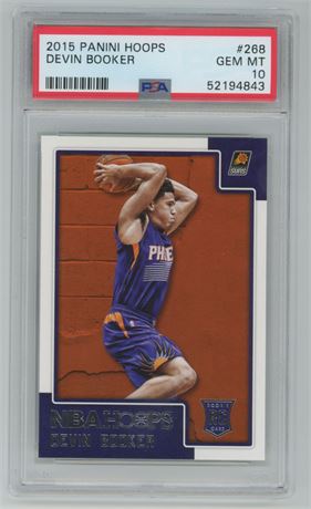 2015 Panini Hoops #268 Devin Booker RC PSA 10 GEM MINT