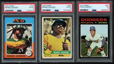 1971-1976 Topps Baseball Stars PSA VG to VGEX Graded Lot (3)