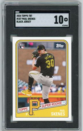 2024 Topps TBT Paul Skenes Black Jersey SGC 10 GEM MINT