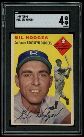 1954 Topps #102 Gil Hodges SGC 4