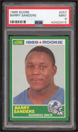 1989 Score #257 Barry Sanders RC PSA 9 MINT