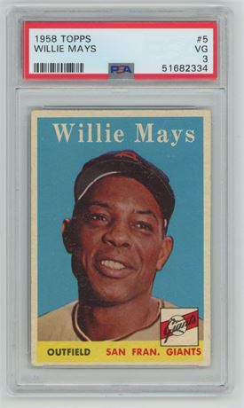 1958 Topps #5 Willie Mays PSA 3 VG