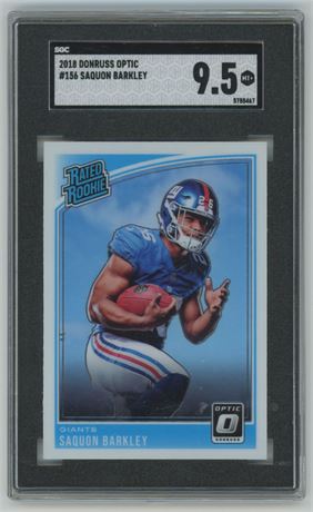 2018 Donruss Optic #156 Saquon Barkley RC SGC 9.5 MINT+
