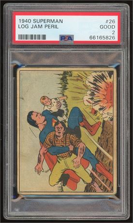 1940 Superman #26 Log Jam Peril PSA 2 GOOD