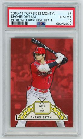 2018 Topps 582 Montgomery #5 Shohei Ohtani RC Club 1951 Ringside Set 4 PSA 10