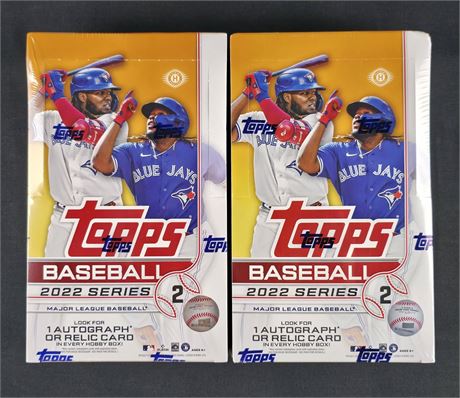 2022 Topps Series 2 Baseball Factory Sealed Hobby Box Lot (2)