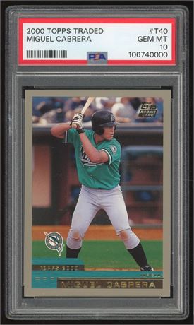 2000 Topps Traded Miguel Cabrera RC PSA 10 GEM MINT