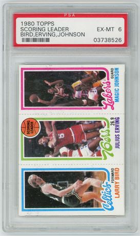 1980 Topps Scoring Leader Bird/Magic RC PSA 6 EXMT
