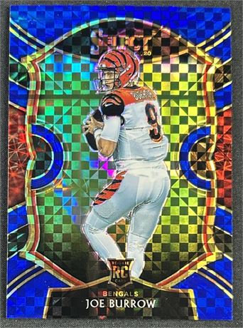 2020 Panini Select #46 Joe Burrow RC 64/175 Blue Prizm