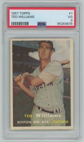 1957 Topps #1 Ted Williams PSA 3 VG