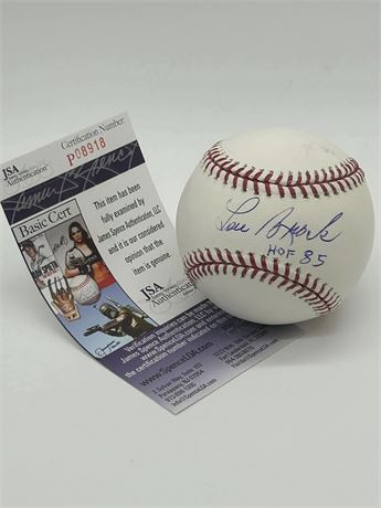 Lou Brock Autographed Official Major League Baseball JSA HOF '85