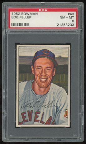 1952 Bowman #43 Bob Feller PSA 8 NMMT