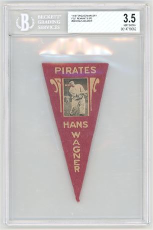 1916 Ferguson Bakery #95 Honus Wagner Felt Pennants BF2 BGS 3.5 VG+ (READ)
