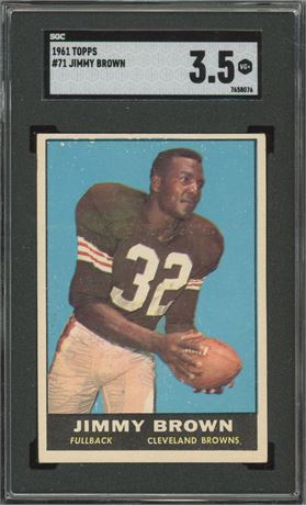 1961 Topps #71 Jim Brown SGC 3.5 VG+