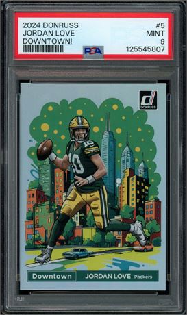 2024 Donruss #5 Jordan Love Downtown! PSA 9 MINT