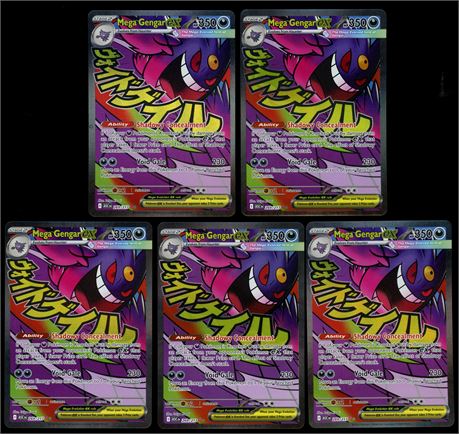 2026 Pokemon ASC EN Ascended Heroes 269 Mega Gengar EX Mega Attack Rare Lot (5)