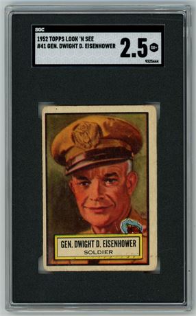 1952 Topps Look 'N See #41 General Dwight D Eisenhower SGC 2.5 GOOD+