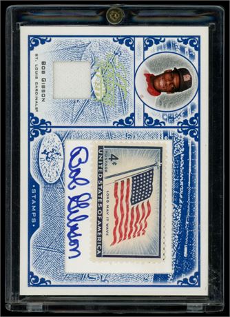 2005 Donruss/Leaf Century Collection Bob Gibson 3/37 Game-Used Jersey Patch Auto