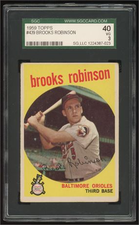 1959 Topps #439 Brooks Robinson SGC 3 VG