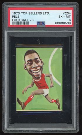 1973 Tops Sellers LTD #204 Pele Football 73 PSA 6 EXMT