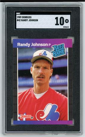 1989 Donruss #42 Randy Johnson RC SGC 10 GEM MINT