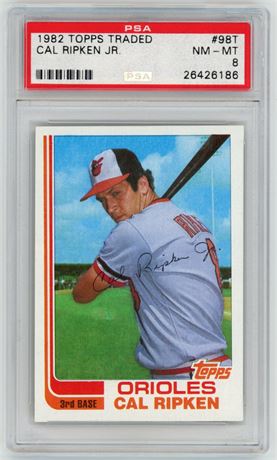 1982 Topps Traded Cal Ripken Jr RC PSA 8 NMMT