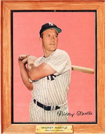 1960 Post Cereal Mickey Mantle Hand-Cut Low Grade