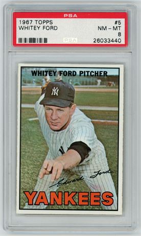 1967 Topps #5 Whitey Ford PSA 8 NMMT