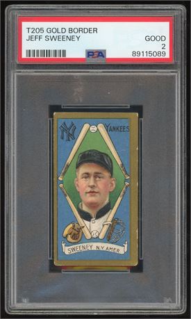 1911 T205 Piedmont Jeff Sweeney PSA 2 GOOD