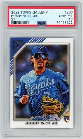 2022 Topps Gallery #200 Bobby Witt Jr RC SP PSA 10 GEM MINT