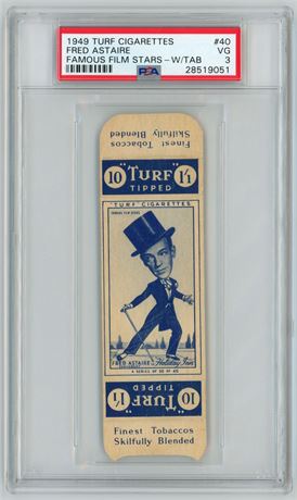 1949 Turf #40 Fred Astaire Famous Film Stars w/ Tab PSA 3 VG Only 3 Higher