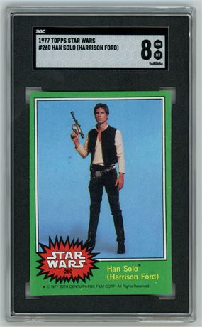 1977 Topps Star Wars #260 Han Solo (Harrison Ford) SGC 8 NMMT