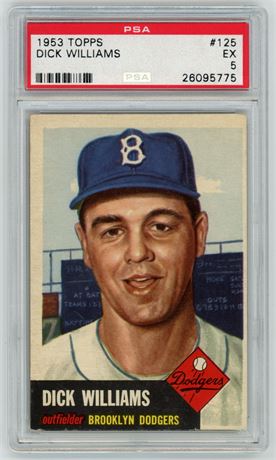 1953 Topps #125 Dick Williams RC PSA 5 EX